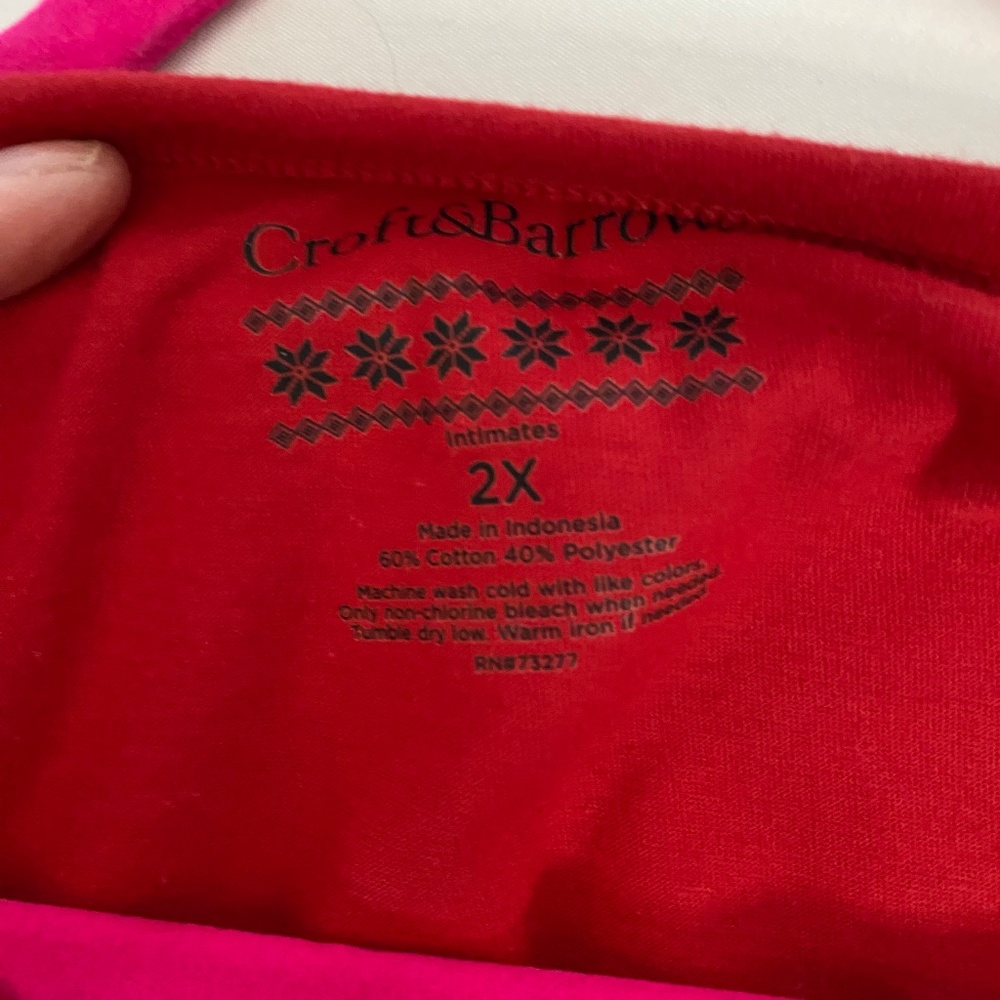 Croft & Barrow Long Sleeve Red Shirt 2Xl - Picture 4 of 5